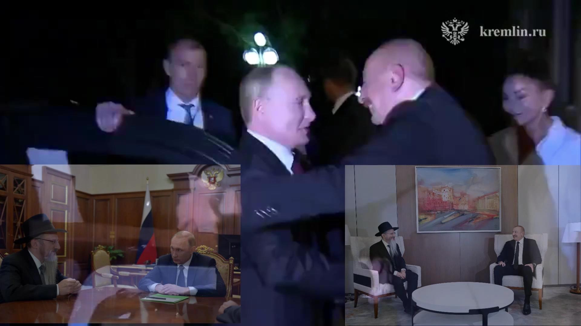 Two brothers who have the same rabbi (Berel Lazar) and belong to the same Jew cult meet and greet in Baku