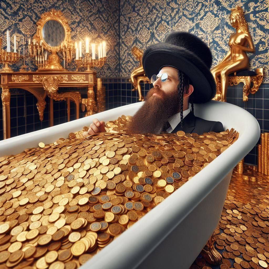 The Jews will not rest until they, with their usurious banks, have looted all the world's wealth like bloodthirsty vampires....