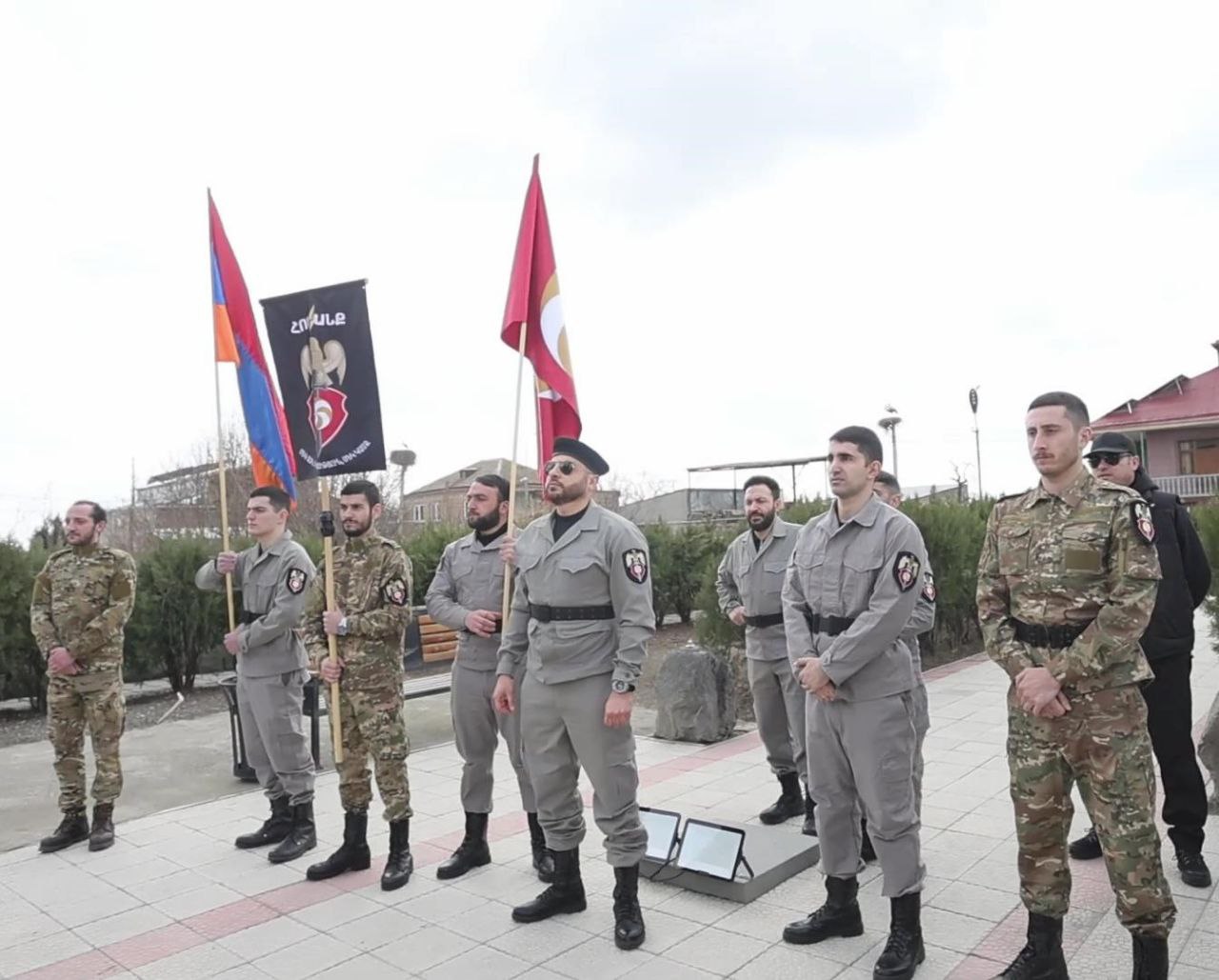 Let us stand with faith held high...